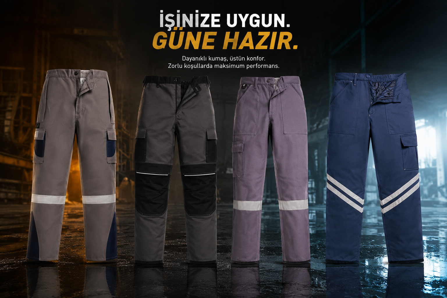 İş pantolonları kampanya görseli